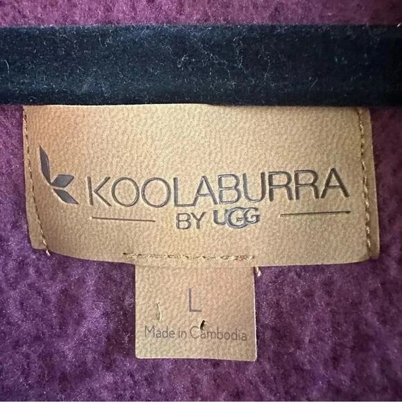 Koolaburra by Ugg Sherpa burgundy, Quarter Zip Sweatshirt hoodie, Shacket cozy - Picture 8 of 11